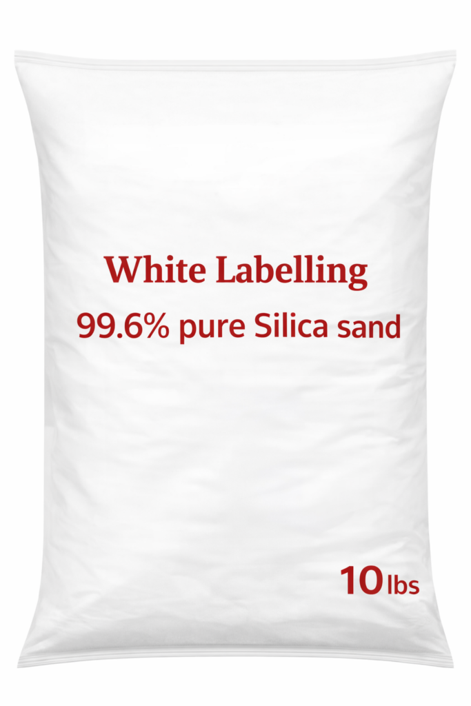 vs ca silica sand white labble packaging